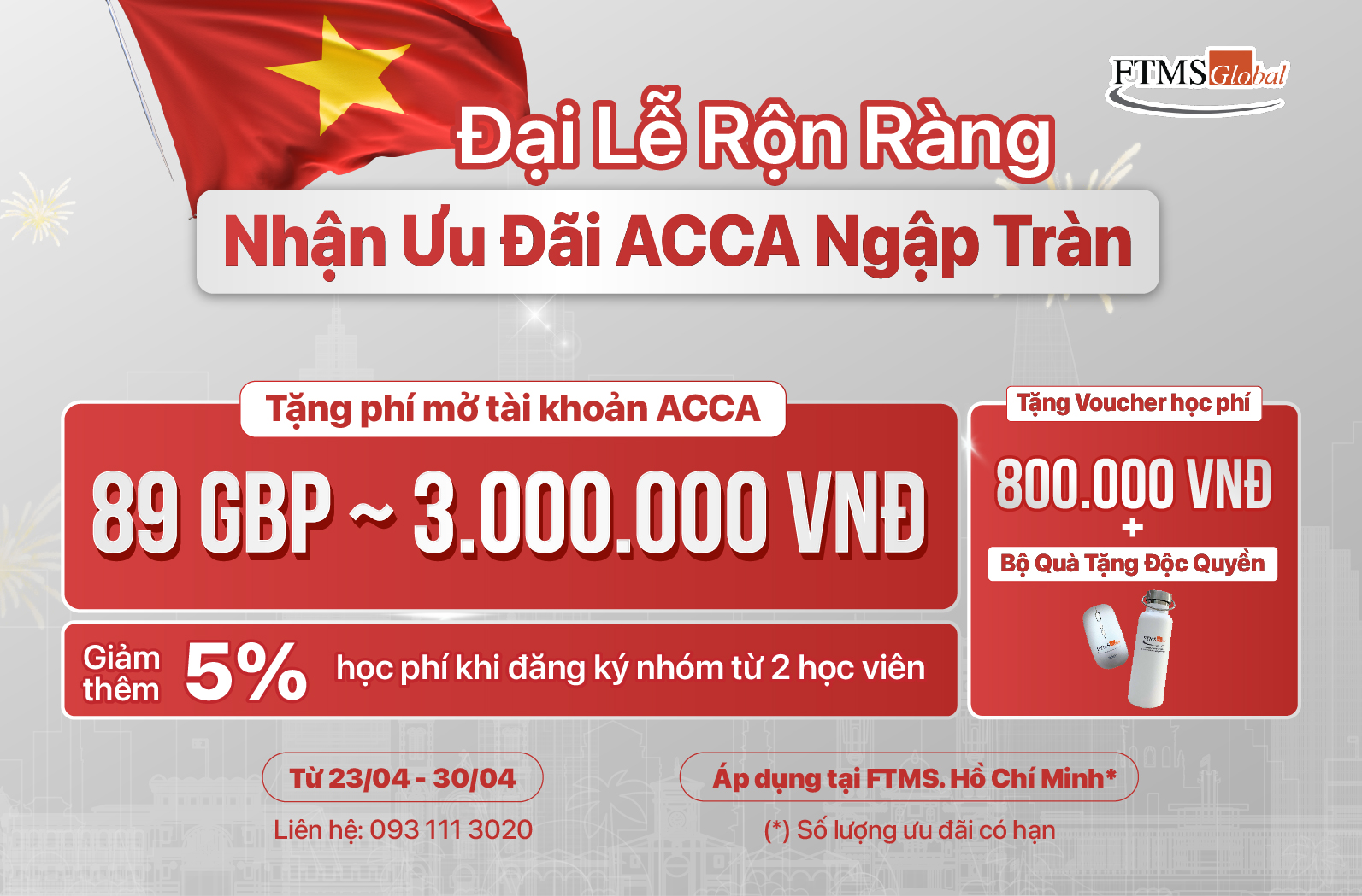 ĐẠI LỄ RỘN RÀNG – NHẬN ƯU ĐÃI ACCA NGẬP TRÀN