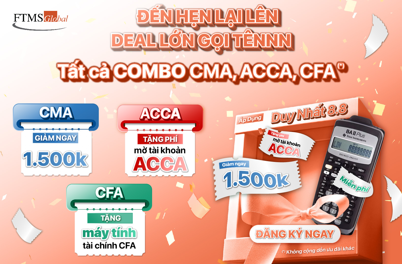 [FTMS HCM] 8.8 - ƯU ĐÃI TIẾT KIỆM ĐẾN 1.000.000 VNĐ