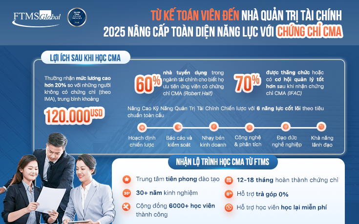 Từ Kế Toán Viên Đến Nhà Quản Trị Tài Chính. 2025 - Nâng Cấp Toàn Diện Năng Lực Với Chứng Chỉ CMA